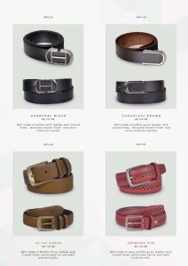 Designer leather belts